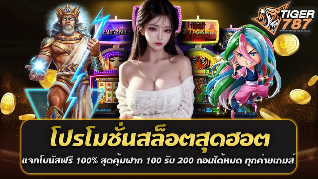 โปรโมชั่นสล็อตสุดฮอต แจกโบนัสฟรี 100% สุดคุ้มฝาก 100 รับ 200 ถอนได้หมด สำหรับสายพนันที่หลงใหลในโลกของเกมสล็อตออนไลน์ มีข่าวดีสำหรับคุณ! กับโปรโมชั่นที่หลงใหลที่สุดในตอนนี้ โปรโมชั่นสล็อตสุดฮอตที่ไม่ควรพลาด เพื่อต้อนรับสมาชิกใหม่ทุกท่าน ที่จะทำให้คุณได้รับโบนัสฟรีถึง 100% จากยอดเงินฝากของคุณ! ในปัจจุบันนี้ เกมสล็อตได้รับความนิยมอย่างแพร่หลาย ไม่ว่าจะเป็นเกมสล็อตที่มีกราฟิกสวยงาม ฟีเจอร์ที่น่าตื่นเต้น หรือแม้แต่การชนะเงินรางวัลที่มีอัตราการจ่ายที่สูง ทุกคนสามารถหาความสนุกและโอกาสในการชนะได้ จึงไม่แปลกใจที่มีความสนใจเพิ่มขึ้นเรื่อยๆ โปรโมชั่นที่น่าตื่นเต้นนี้เป็นของทุกค่ายเกมส์! ไม่ว่าจะเป็นเกมสล็อตแบบคลาสสิกที่คุ้นเคย หรือเกมสล็อตใหม่ล่าสุดที่มาพร้อมกับฟีเจอร์ที่ท้าทาย คุณสามารถเลือกเล่นเกมได้ตามใจชอบ และยังมีโอกาสในการชนะโบนัสฟรีที่มีมูลค่าสูงถึง 100% จากยอดเงินฝากของคุณอีกด้วย! และอย่าลืม! เพื่อให้คุณได้รับประสบการณ์การเล่นที่สมบูรณ์แบบที่สุด เรายังมีนโยบายการถอนที่ให้คุณสามารถถอนเงินได้ทุกๆ การชนะ ไม่มีข้อจำกัดใดๆ และไม่มีการเก็บค่าธรรมเนียมใดๆ เลย! ทำให้คุณมั่นใจได้ว่าเงินที่คุณชนะมาจากการเล่นสล็อตนั้น จะเป็นของคุณและคุณสามารถถอนได้ทันที ดังนั้น อย่าพลาดโอกาสที่จะรับสิทธิ์เข้าร่วมโปรโมชั่นสล็อตสุดฮอตนี้! ต้อนรับสมาชิกใหม่ แจกโบนัสฟรี 100% สุดคุ้มฝาก 100 รับ 200 ถอนได้หมด ทุกค่ายเกมส์ ฝากเงินขั้นต่ำ 100 บาท รับเงินโบนัสสูงสุดถึง 200 บาท และถอนเงินได้ทุกๆ ครั้งที่คุณชนะ! ไม่ว่าคุณจะเป็นสมาชิกใหม่หรือสมาชิกเก่า โปรโมชั่นนี้เปิดให้บริการตลอดเวลาเพื่อคุณ ด้วยโปรโมชั่นสุดคุ้มนี้ คุณจะได้สัมผัสประสบการณ์การเล่นสล็อตที่ไม่เหมือนใคร มีโอกาสชนะใหญ่ และได้รับโบนัสฟรีสูงสุด 100% ของยอดเงินฝากของคุณ รีบสมัครเลยที่เว็บไซต์ของเราและเริ่มต้นการเดิมพันกับเกมสล็อตที่คุณชื่นชอบได้ทันที! รายละเอียดในการรับโปรโมชั่นสล็อตสุดฮอต คุณสามารถทำตามขั้นตอนง่ายๆ แน่นอน! ต่อไปนี้คือขั้นตอนง่ายๆ เพื่อรับโปรโมชั่นสล็อตสุดฮอตที่ทันสมัยและโปรดีที่สุดในตอนนี้: 1. เข้าสู่เว็บไซต์ของเรา: เข้าสู่เว็บไซต์ Tiger787 เว็บสล็อตมาแรงในปี 2024 ที่คุณสมัครสมาชิกไว้แล้วเลือกโปรโมชั่นสล็อตสุดฮอต ต้อนรับสมาชิกใหม่ แจกโบนัสฟรี 100% ที่มีโปรโมชั่นนี้อยู่ 2. สมัครสมาชิกหรือเข้าสู่ระบบ: หากยังไม่ได้เป็นสมาชิก คุณต้องทำการสมัครสมาชิกก่อนเพื่อให้สามารถเข้าใช้งานบัญชีได้ หากเป็นสมาชิกอยู่แล้ว ให้เข้าสู่ระบบด้วยข้อมูลของคุณ 3. ฝากเงิน: เมื่อคุณเข้าสู่ระบบแล้ว ให้ทำการฝากเงินเข้าสู่บัญชีของคุณ โปรดจำไว้ว่ามีขั้นต่ำในการฝากเงินที่ต้องสนับสนุน 4. เลือกโปรโมชั่น: หลังจากที่คุณฝากเงินเข้าสู่บัญชีแล้ว ให้ไปที่หน้าโปรโมชั่นหรือโปรโมชั่นของเกมสล็อต และเลือกโปรโมชั่นสล็อตสุดฮอตที่สามารถเข้าร่วมได้ 5. เลือกโบนัส: เมื่อคุณเข้าสู่หน้าโปรโมชั่นสล็อตสุดฮอต ต้อนรับสมาชิกใหม่ แจกโบนัสฟรี 100% จะมีตัวเลือกให้คุณเลือกโบนัสที่คุณต้องการรับ โปรดตรวจสอบเงื่อนไขและข้อกำหนดของแต่ละโบนัสก่อนที่จะทำการเลือก 6. ยืนยันและเริ่มเล่น: เมื่อคุณได้ทำการเลือกโบนัสที่ต้องการรับแล้ว ให้คลิกที่ปุ่มยืนยันหรือเริ่มเล่นเพื่อใช้โบนัสของคุณ 7. เล่นและชนะ: ตอนนี้คุณสามารถเล่นเกมสล็อตที่คุณชื่นชอบได้ และหวังว่าคุณจะได้รับชัยชนะและโบนัสที่ยิ่งใหญ่! 8. ถอนเงิน: เมื่อคุณมีเงินรางวัลที่คุณต้องการถอน ให้ไปที่หน้าถอนเงินและทำการร้องขอถอนเงินตามขั้นตอนที่กำหนด และนี่ก็คือขั้นตอนง่ายๆ ในการรับโปรโมชั่นสล็อตสุดฮอตที่เรามีเสนอ! อย่าลืมตรวจสอบเงื่อนไขและข้อกำหนดของโปรโมชั่นเสมอก่อนที่จะเข้าร่วมเพื่อความสมบูรณ์และความสบายใจในการเล่น Tiger787 เว็บสล็อตมาแรงในปี 2024 เปิดประสบการณ์การเล่น เว็บสล็อตมาแรงในปี 2024 ด้วยโปรโมชั่นสล็อตต้อนรับสมาชิกใหม่ Tiger787 เป็นชื่อที่กำลังเต็มไปด้วยความหมายในวงการเกมสล็อตออนไลน์ในปี 2024 นี้ โดยเฉพาะอย่างยิ่งเมื่อพูดถึงโปรโมชั่นสล็อตต้อนรับสมาชิกใหม่ ฝาก 100 รับ 200 ถอนได้หมด ทุกค่ายเกมส์ ที่ให้ความสนุกสนานและโอกาสในการชนะอย่างไม่ธรรมดา! กับโปรโมชั่นที่มอบโอกาสในการเพิ่มยอดเงินฝากของคุณเป็นสองเท่าทันที นี่เป็นโอกาสที่ไม่ควรพลาดสำหรับผู้เล่นใหม่ที่ต้องการเพิ่มโอกาสในการชนะและสนุกสนานกับการเดิมพันออนไลน์! โปรโมชั่นสล็อตต้อนรับสมาชิกใหม่ ฝาก 100 รับ 200 ถอนได้หมด ทุกค่ายเกมส์ นี้ไม่ใช่แค่เรื่องของยอดเงินเพิ่มเติมเมื่อฝากเงิน แต่ยังเน้นไปที่เงื่อนไขที่มีประโยชน์สำหรับผู้เล่นอย่างแท้จริง โดยให้สามารถถอนเงินได้ทันที เมื่อคุณชนะในการเล่น เช่นเดียวกับการรับโบนัสส่วนลดและโปรโมชั่นอื่นๆ ที่ทำให้การเล่นเกมสล็อตเป็นสิ่งที่น่าสนุกและท้าทายมากขึ้น! แต่ไม่เพียงแค่โปรโมชั่นที่ทำให้ Tiger787 เว็บสล็อตมาแรงในปี 2024 เป็นที่นิยม ยังมีความสำคัญในเรื่องความปลอดภัยและความน่าเชื่อถือของเว็บไซต์ Tiger787 เว็บสล็อตมาแรงในปี 2024 เราคำนึงถึงความเชื่อถือและความพึงพอใจของผู้เล่นเป็นสำคัญ และทำให้มีระบบการรักษาความปลอดภัยที่มีคุณภาพสูง เพื่อให้คุณมั่นใจในการเล่นและการทำธุรกรรมที่ปลอดภัยทุกเมื่อ! ดังนั้น ถ้าคุณกำลังมองหาประสบการณ์การเล่นสล็อตที่มั่นคงและสนุกสนานในปี 2024 นี้ อย่าลืมตรวจสอบ Tiger787 เว็บสล็อตมาแรงในปี 2024 เพื่อโอกาสในการเพิ่มโอกาสในการชนะและการสนุกสนานที่ไม่มีวันลืม!